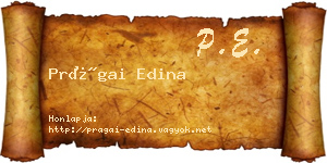 Prágai Edina névjegykártya